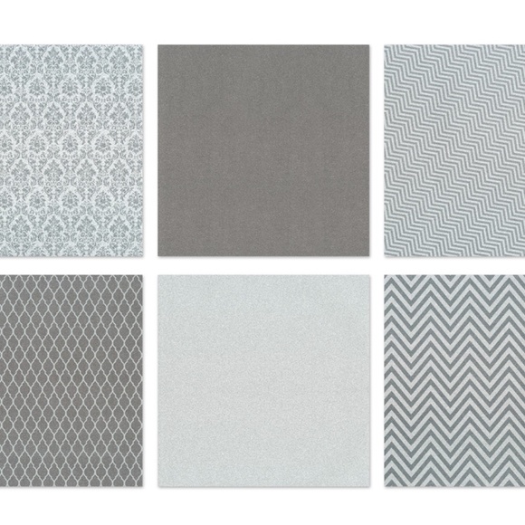 12 Scrapbook Paper 6x6" Glam Glitter Cardstock - Picture 3 of 8